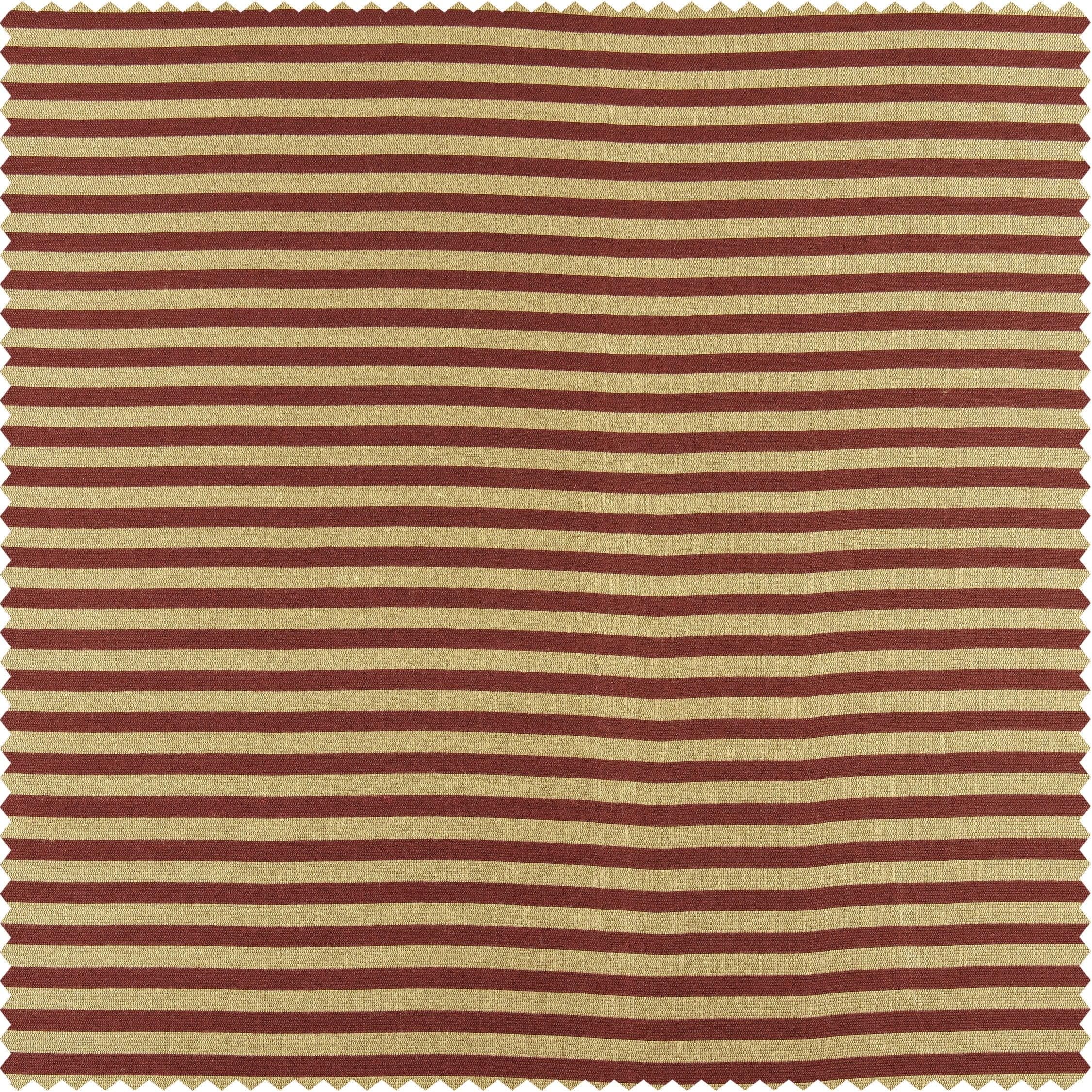 Handwoven Red & Gold Striped Cotton Fabric Swatch - Perfect for DIY Crafts, Home Decor, and Fashion Accessories