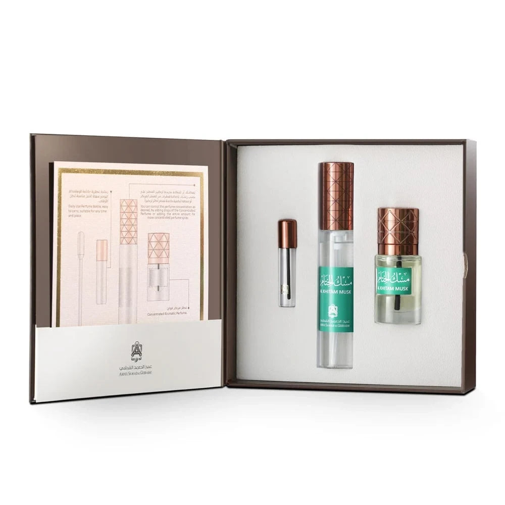 Premium Al Khitam Musk Perfume Oil 6ml + Eau de Parfum 20ml - Long Lasting Arabian Scent for Men & Women - Perfect for Special Occasions, Date Nights & Gift Giving