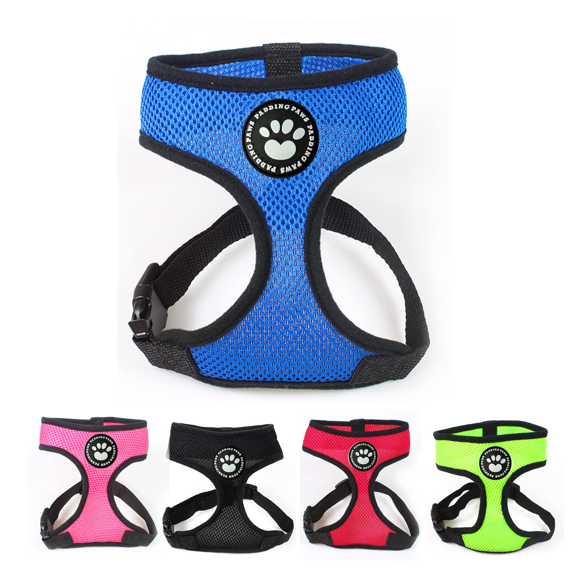 Adjustable Soft Mesh Dog Harness - Waterproof Puppy Harness with Leash Clip for Small Dogs (S, Blue) | Perfect for Walking, Training & Outdoor Adventures