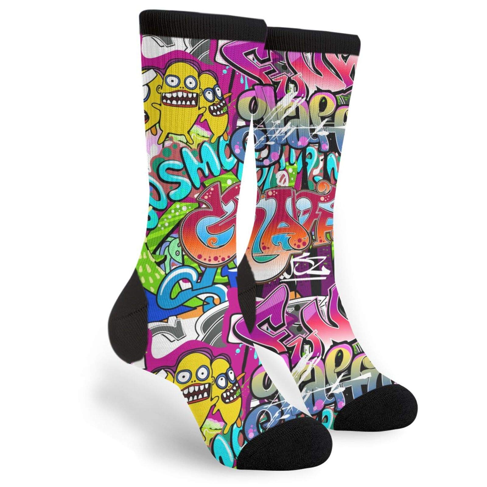 Funny Crazy Novelty Crew Socks for Men & Women - Cool Design Socks for Casual Wear, Gifts & Costume Parties