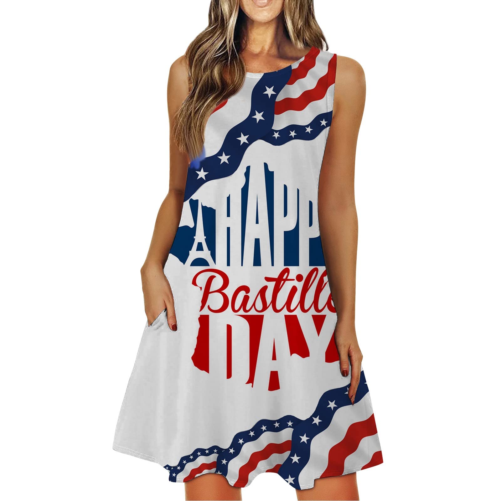 Women's Cute Cold Shoulder Boho T-Shirt Dress - Summer Spring Short Sleeve A-Line Dress (White, Size L) | Perfect for Beach Vacations, Date Nights & Casual Outings