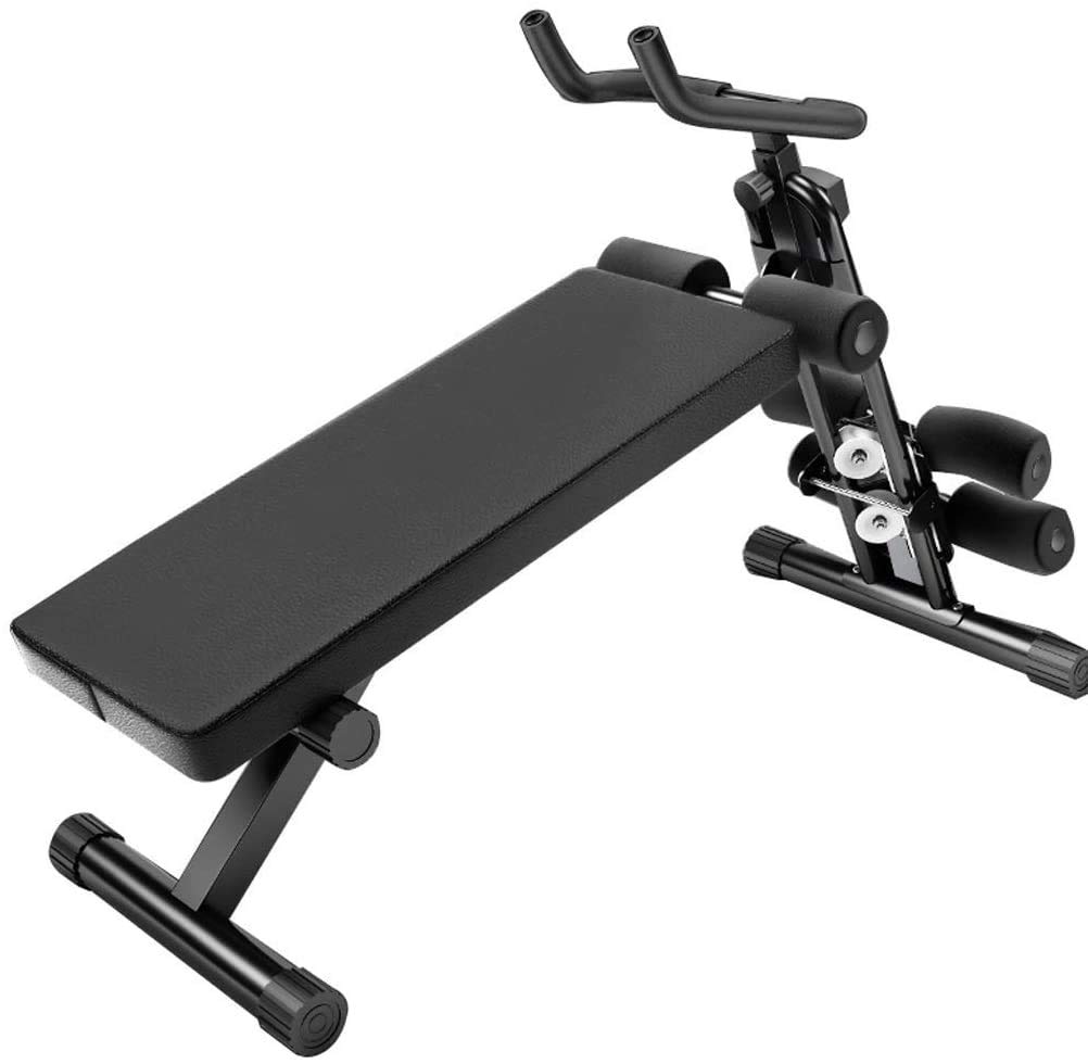 BYCDD Adjustable Weight Bench for Home Gym, Folding Workout Bench for Full Body Exercise, Dumbbell & Abdominal Sit-Up Training - Perfect for Strength Training & Home Fitness, Black