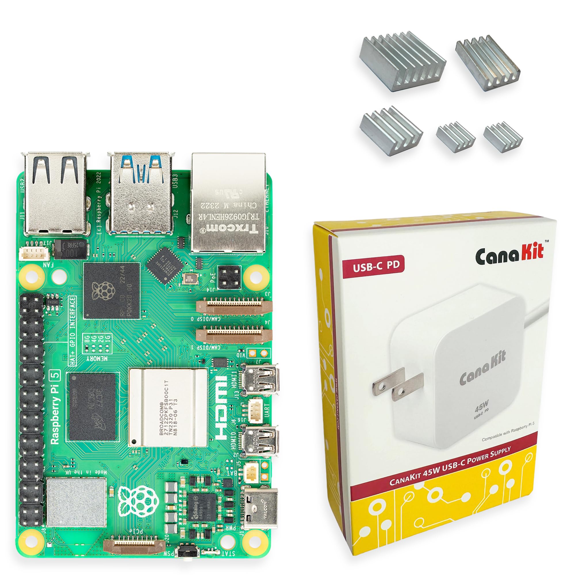 CanaKit Raspberry Pi 5 Basic Kit (8GB RAM) - DIY Computer Kit for Coding, Gaming & IoT Projects | No SD Card Included
