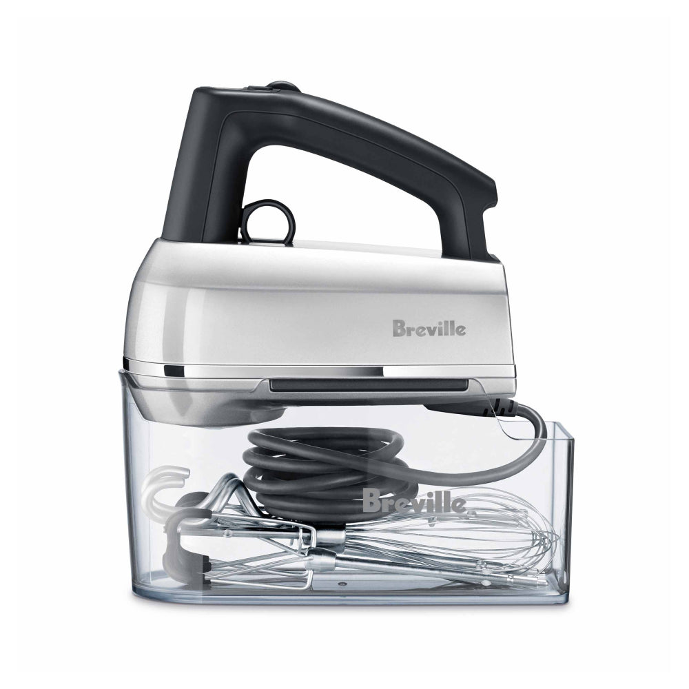 Breville BHM800SIL 9-Speed Hand Mixer with Scraper - Powerful Stand Mixer for Baking, Cooking & Whipping - Perfect for Cakes, Cookies, Dough & More
