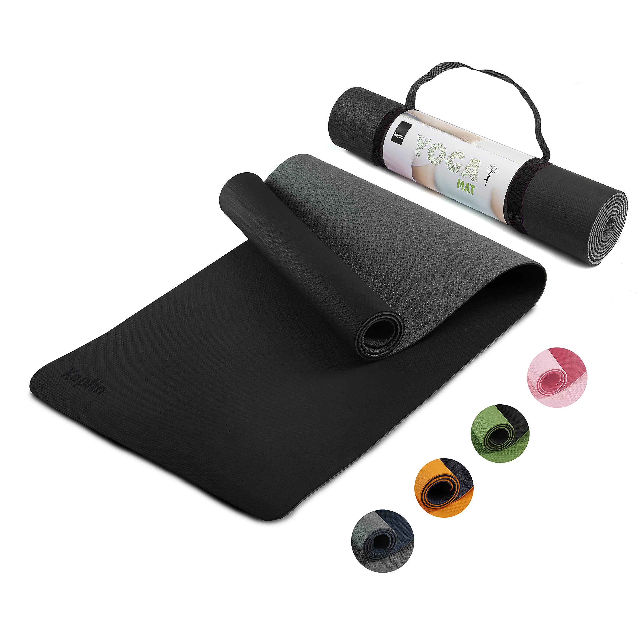 Premium Non-Slip Eco-Friendly Yoga Mat - Extra Thick Exercise Mat for Home Workouts, Yoga, Pilates & Meditation | Includes Carrying Strap | Ideal for Gym, Studio & Outdoor Fitness Activities