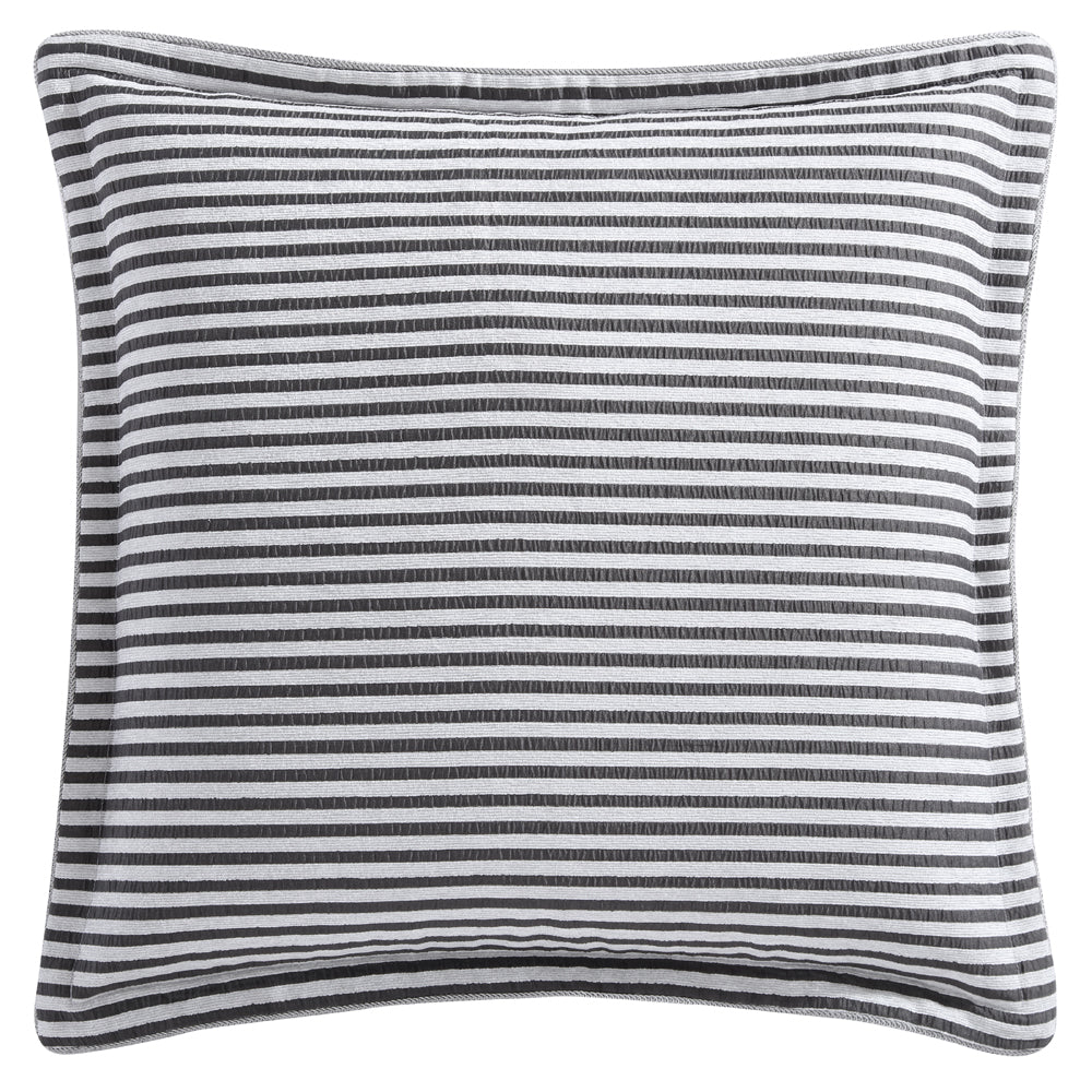 Constantine Gunmetal European Pillowcase - Luxury Bedding for Modern Home Decor | Perfect for Master Bedroom, Guest Room & Hotel Styling