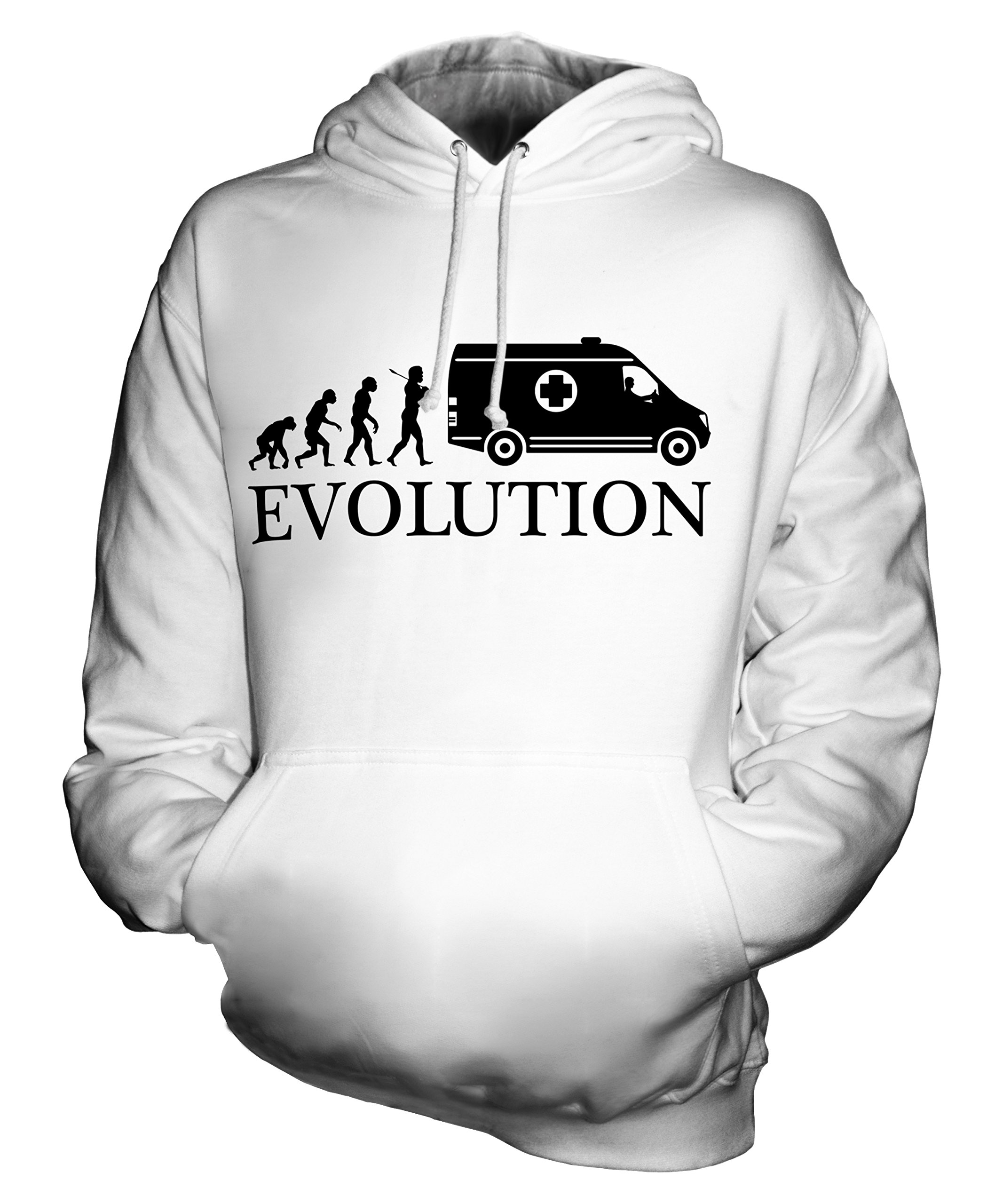 Unisex Ambulance Evolution of Man Hoodie - Men's & Women's Casual Pullover Sweatshirt for Streetwear, Gym, and Everyday Comfort