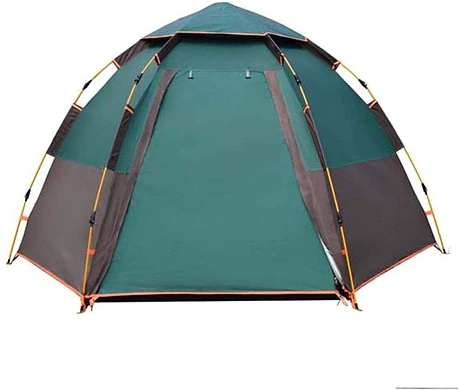 5-8 Person Hydraulic Pop Up Camping Tent - Waterproof & Windproof Instant Setup for Outdoor Adventures, Hiking, and Family Camping Trips | Green