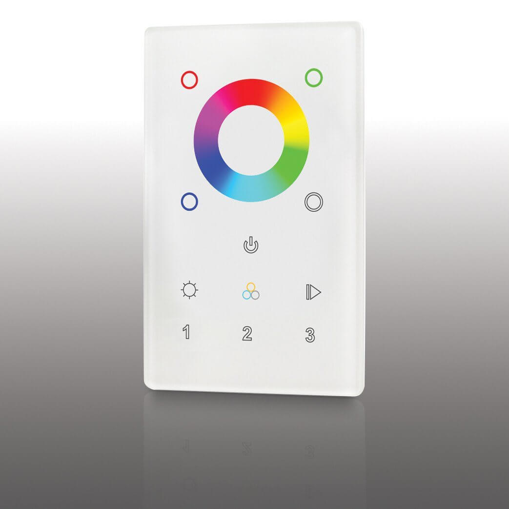24V In-Wall Mounted RGB LED Controller Panel - 3 Zones for Home & Office Lighting Decoration