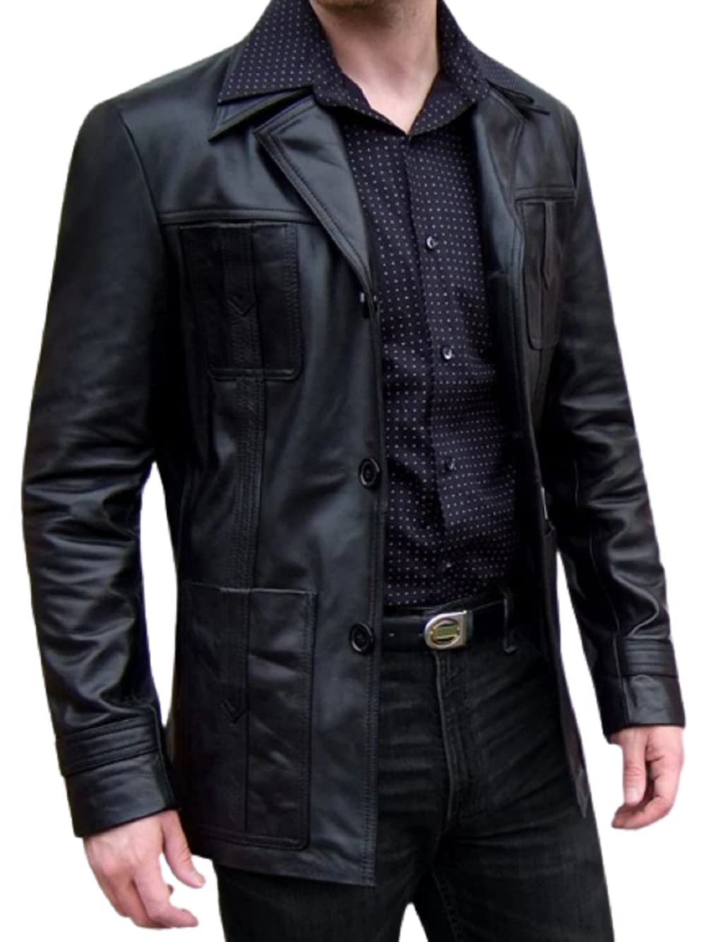 Premium Men's Lambskin Leather Biker Jacket - Motorcycle Jacket for Riding & Fashion | Durable & Stylish Outerwear for Casual Wear, Night Out & Motorcycle Enthusiasts