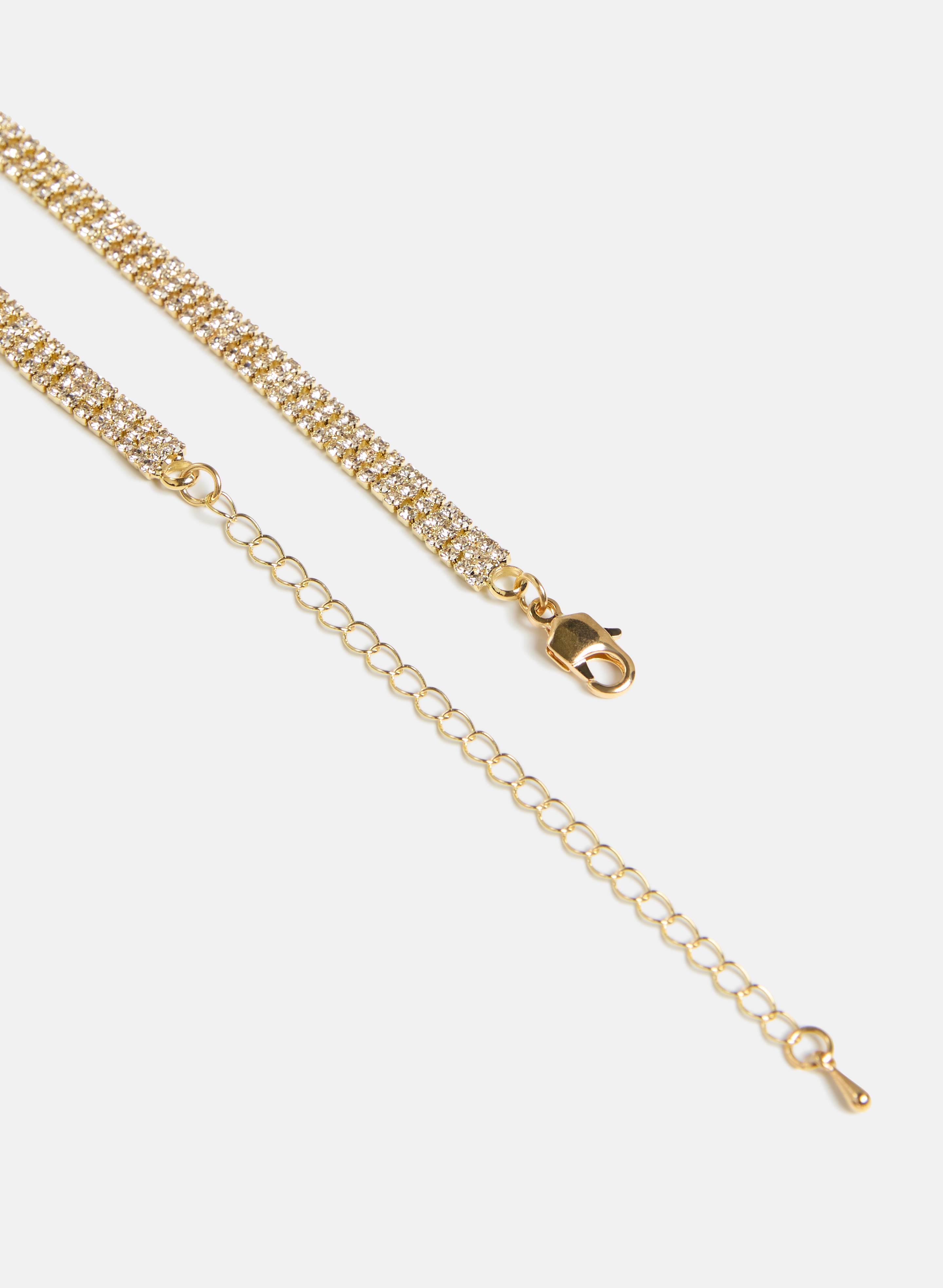 Elegant Crystal Chain Necklace for Women - Sparkling Fashion Jewelry Gift for Party, Wedding & Everyday Wear