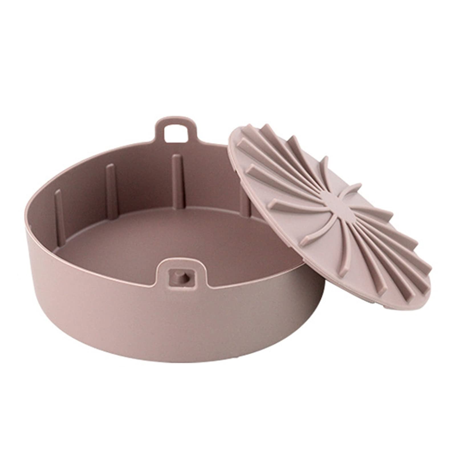 LEMCC 7.5 Inch Air Fryer Silicone Basket - Reusable Non-Stick Pot for Air Fryers, Oven Safe, Easy Cleaning - Perfect Replacement for Parchment Paper Liners - Ideal for Cooking Chicken Wings, French Fries, and Vegetables