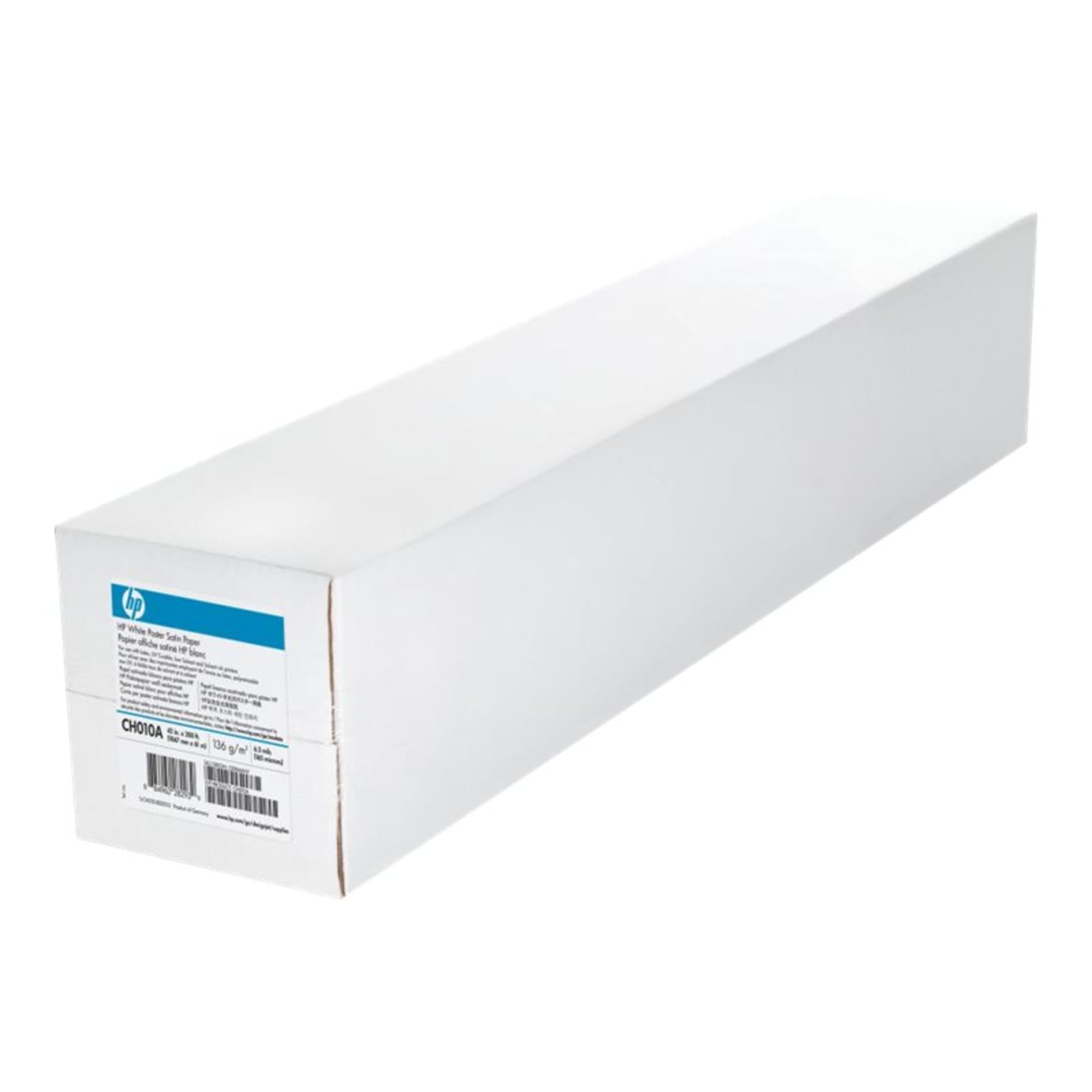 HP White Satin Poster Paper 42in x 200ft - Premium Large Format Paper for Signs, Banners & Art Projects - Ideal for Trade Shows, Retail Displays & School Presentations