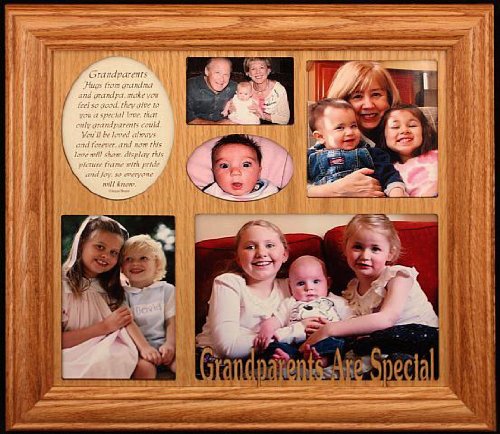 Unique Grandparents Photo & Poetry Collage Frame - Heartwarming Gift for Grandma & Grandpa from Grandkids - Perfect for Birthdays, Anniversaries & Family Reunions