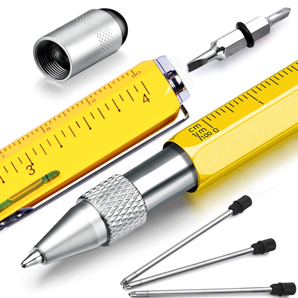 Hongred Multitool Pen - Best Gifts for Dad, Men, Boyfriend & Coworkers | Unique Office, Teacher & Stocking Stuffer Gadgets | Perfect for Everyday Carry, Camping & Emergency Use