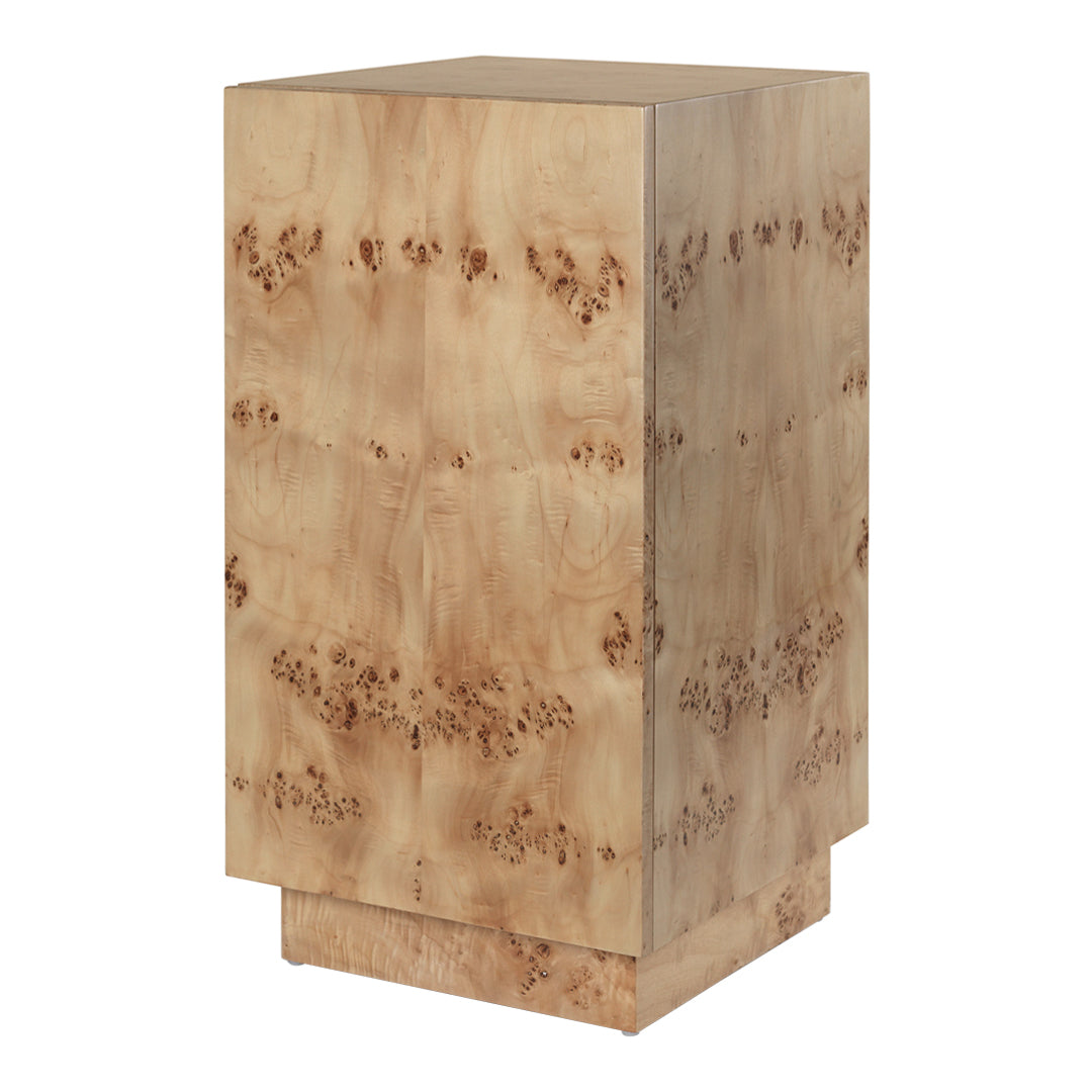 Ferm Living Burl Side Table - Natural Wood Nightstand, End Table for Living Room, Bedroom & Office - Modern Scandinavian Furniture for Small Spaces