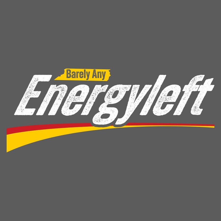 Comfortable No Energy Graphic T-Shirt for Men & Women - Charcoal Grey | Relaxing at Home, Casual Outfit, Lounge Wear