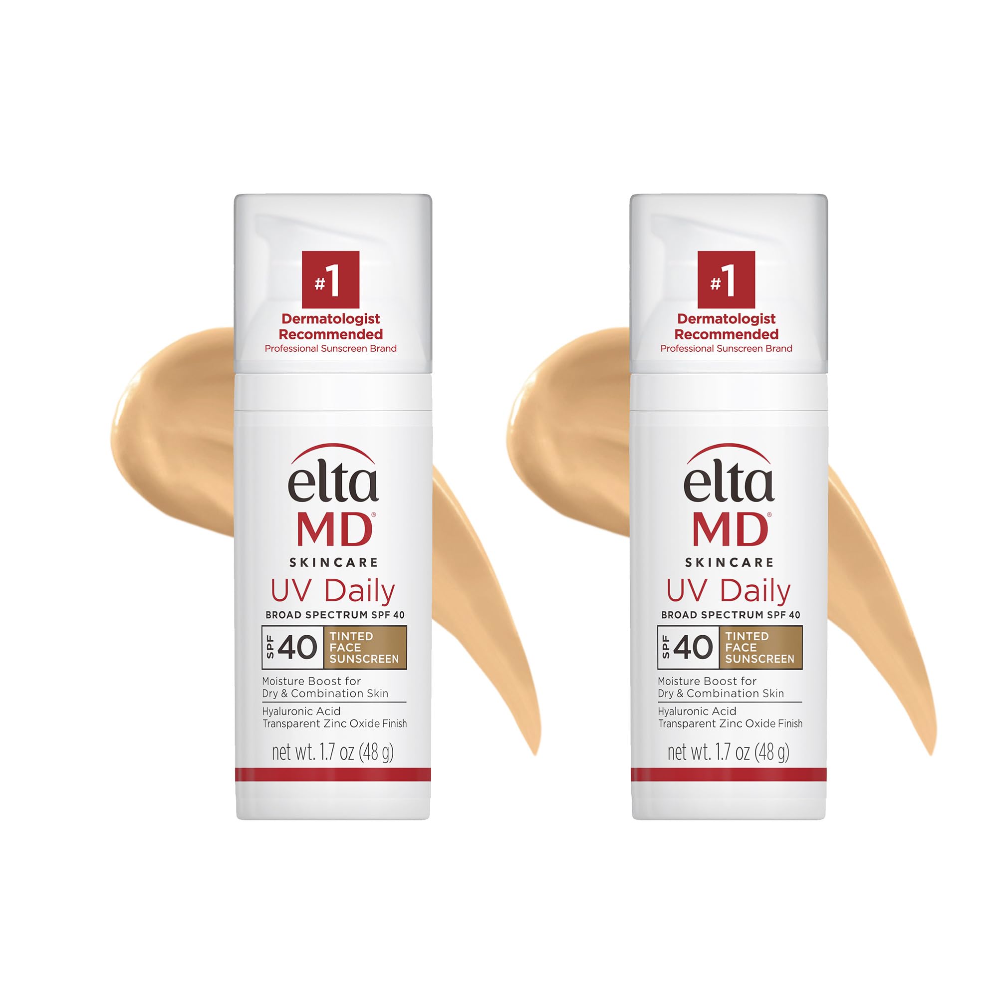 EltaMD UV Daily SPF 40 Tinted Face Sunscreen & Moisturizer - Hydrating Tinted Sunscreen for Dry, Combination & Normal Skin - Daily Protection for Outdoor Activities & Makeup Base
