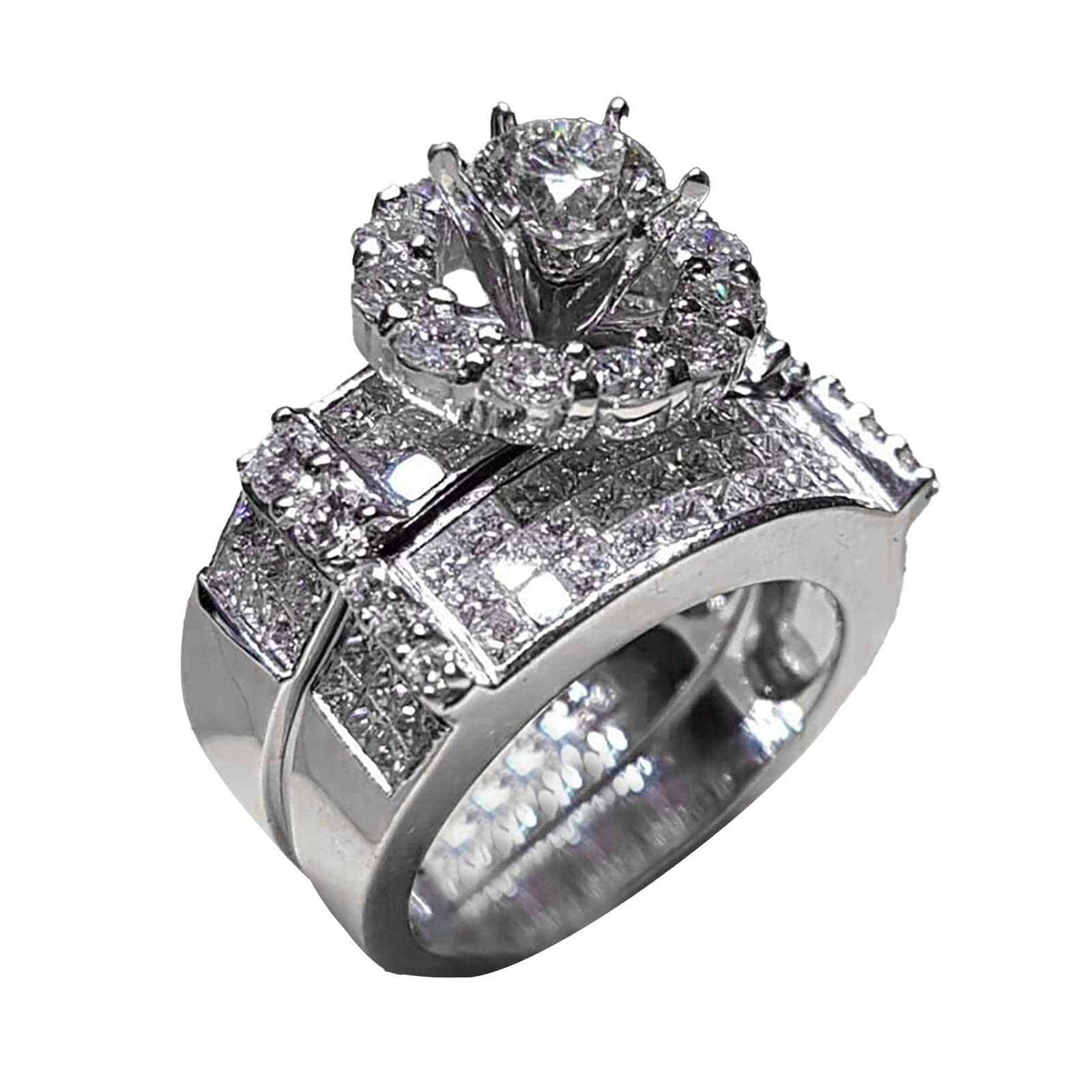 Elegant Women's Diamond Eternity Wedding Band - Valentine's Day Fashion Ring, Luxury Rose Gold Jewelry for Christmas & Birthday Gifts (Size 11) - Perfect for Anniversaries, Engagements & Special Occasions