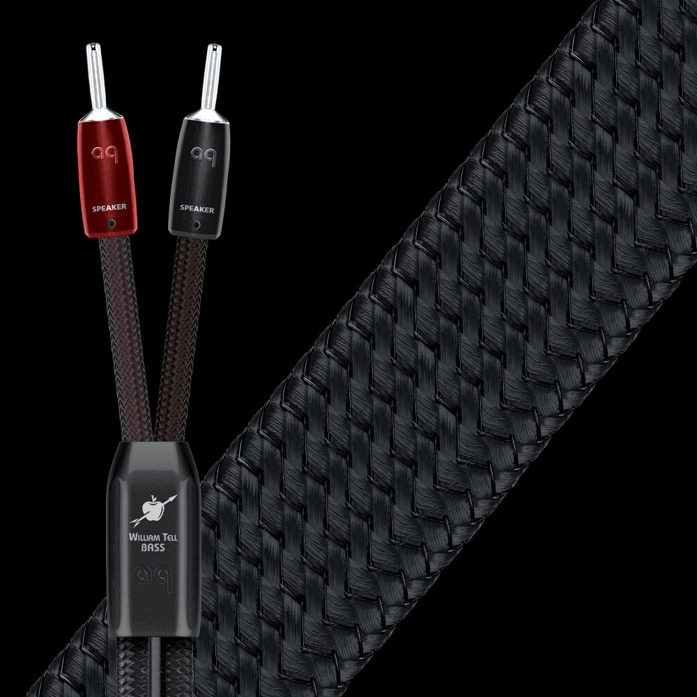 AudioQuest William Tell BASS High-Performance Speaker Cables (Pair) - Premium Sound Quality for Home Theater & Hi-Fi Audio Systems