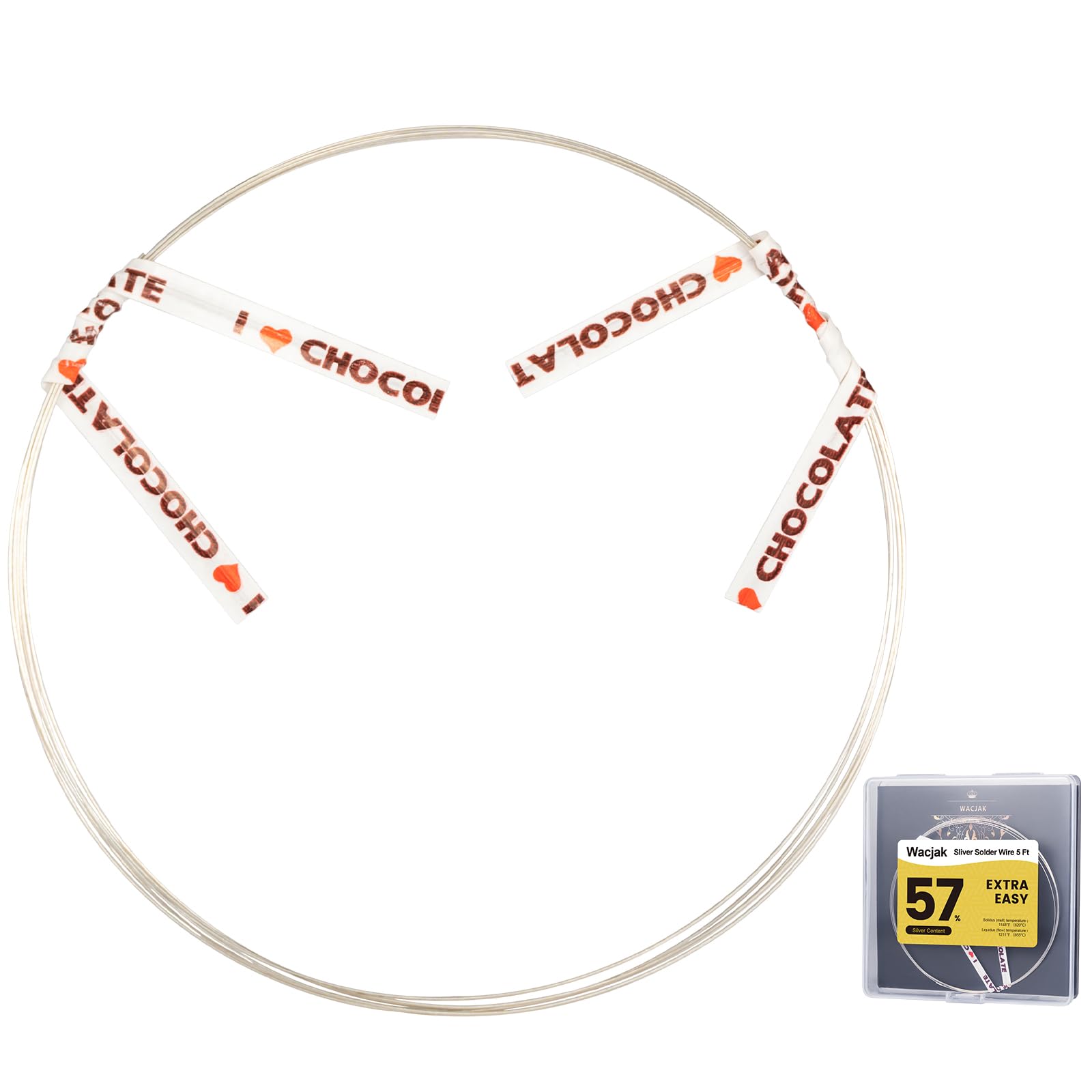 5 Feet Silver Solder Wire - 26 Gauge Extra Easy Flow Jewelry Repair Solder for Silver, Gold, Copper - Perfect for DIY Jewelry Making, Ring Repair & Metal Crafting Projects