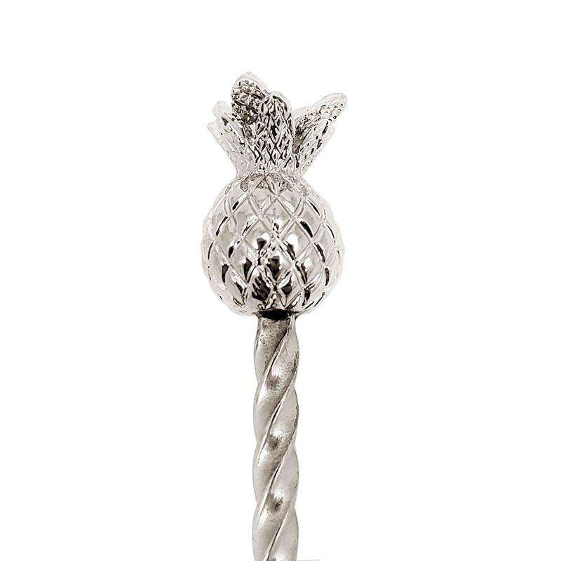 BarConic® 30cm Stainless Steel Pineapple Bar Spoon - Professional Cocktail Mixing Tool for Bartenders & Home Bars - Perfect for Mojitos, Martinis & Craft Cocktails