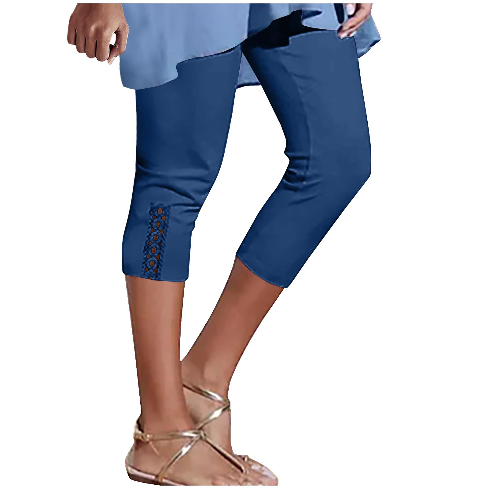 2024 Women's Summer Slimming Capri Pants - 3/4 Length Soft Comfy Leggings Trousers for Casual Outings & Yoga