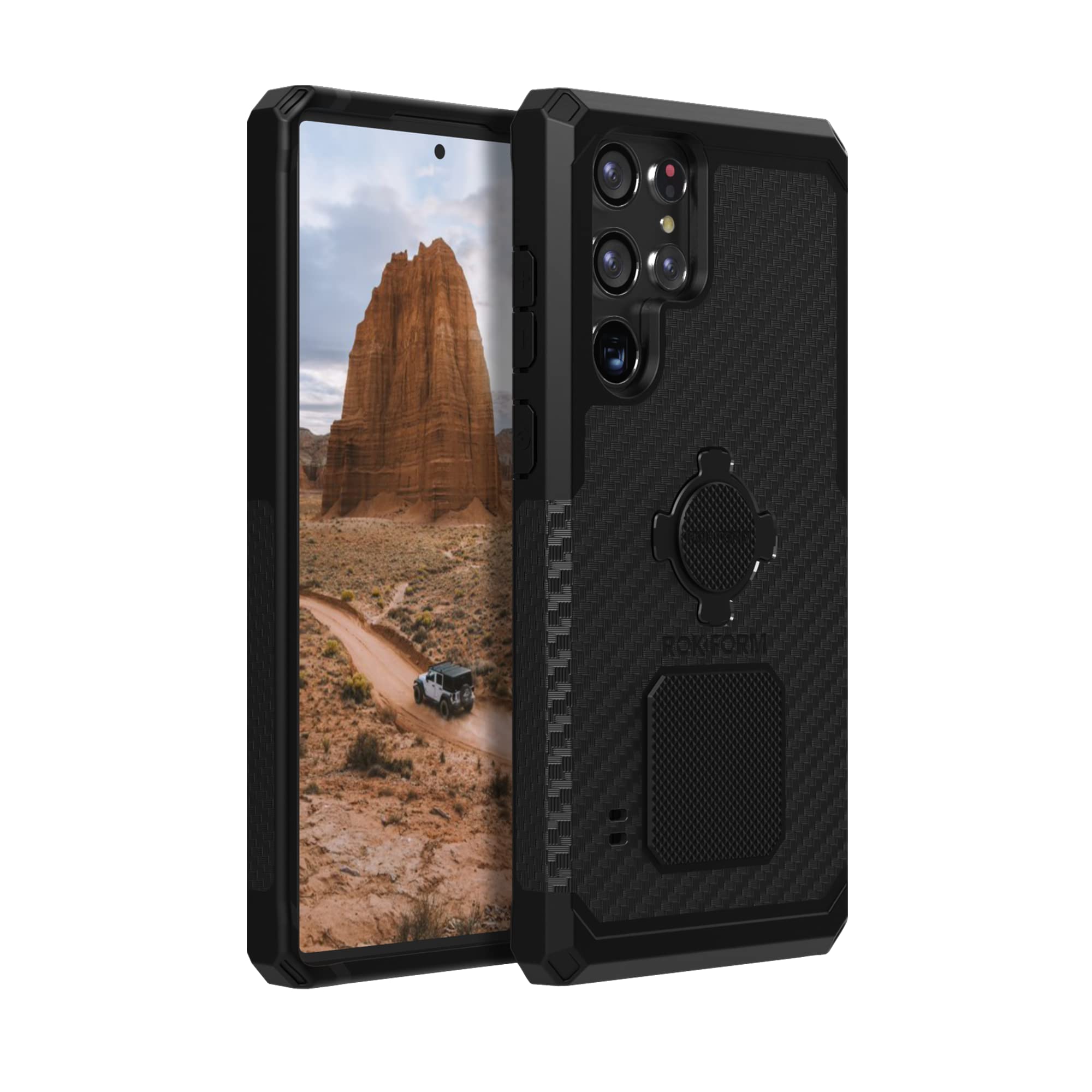Rokform Galaxy S21 Ultra 5G Magnetic Case - Military Grade Rugged, Twist Lock Protective Armor, Drop Tested, Black - Perfect for Outdoor Adventures and Daily Protection