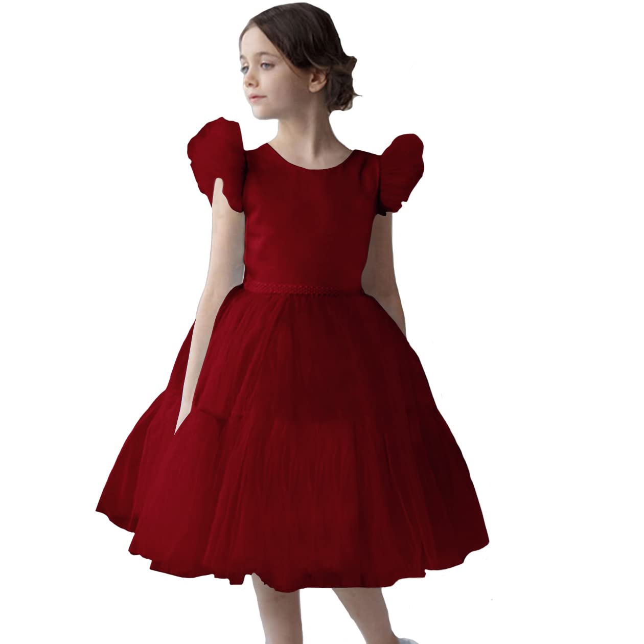 Adaniwli Elegant Backless Bridesmaid Dress for Women - Tulle Princess Wedding Gown for Flower Girls & Bridal Party - Perfect for Weddings, Prom, Formal Events & Special Occasions