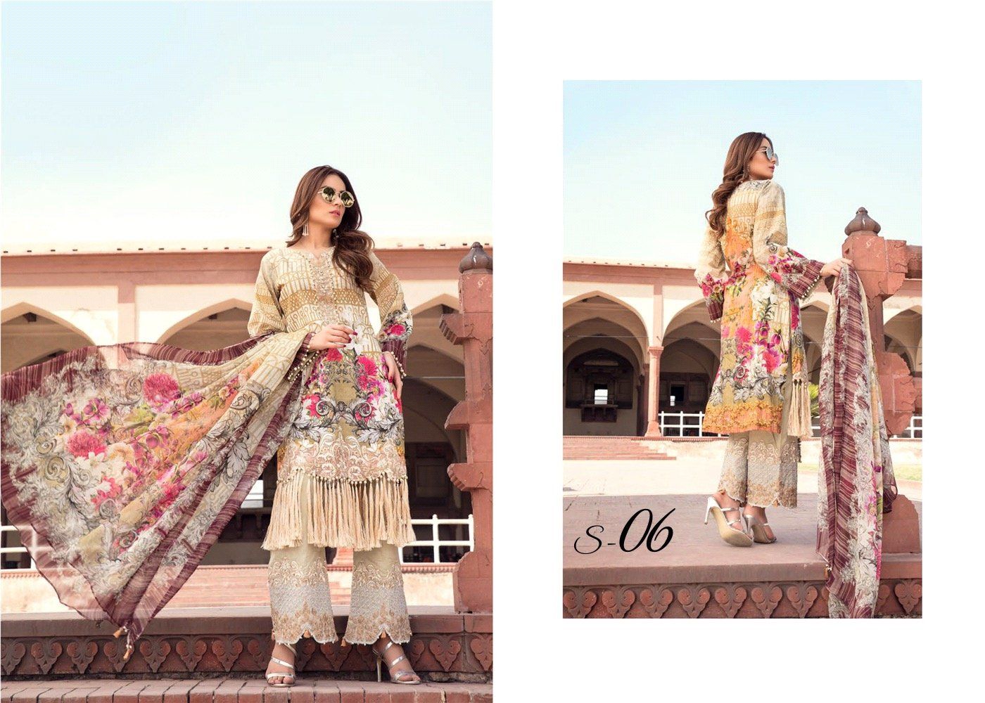 Ivana's Kids Digital Print Tassel Kameez Outfit with Embroidered Trousers - Stylish Pakistani Ethnic Wear for Girls - Perfect for Eid, Weddings & Special Occasions