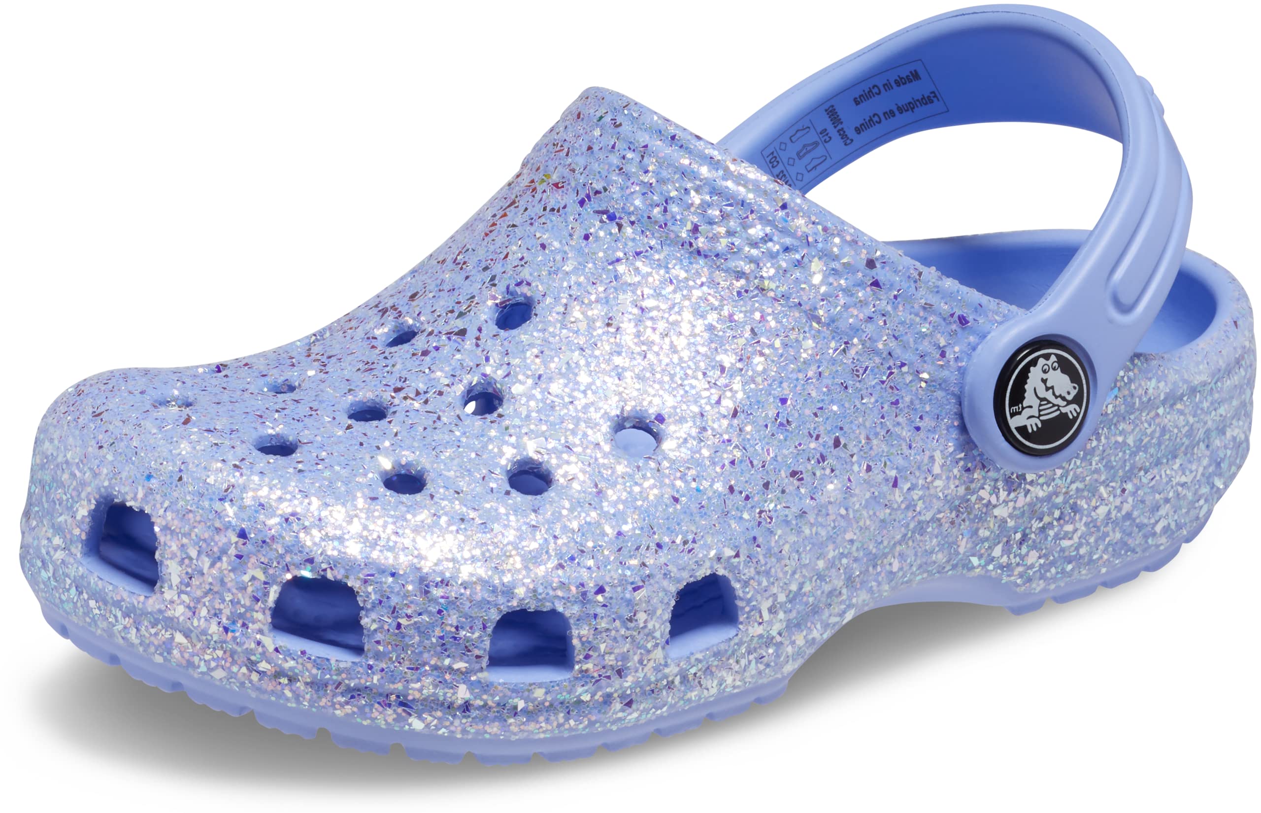Crocs Unisex-Child Classic Glitter Clog (Little Big Kid) - Comfortable Kids Water Shoes for Beach, Pool & Outdoor Play