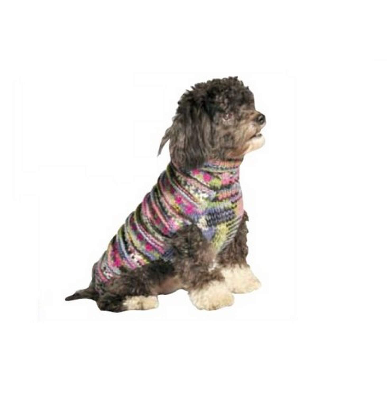 Chilly Dog Purple Woodstock Dog Sweater - Large Size Cozy Knit Pullover for Small to Medium Dogs - Perfect for Winter Walks & Indoor Lounging