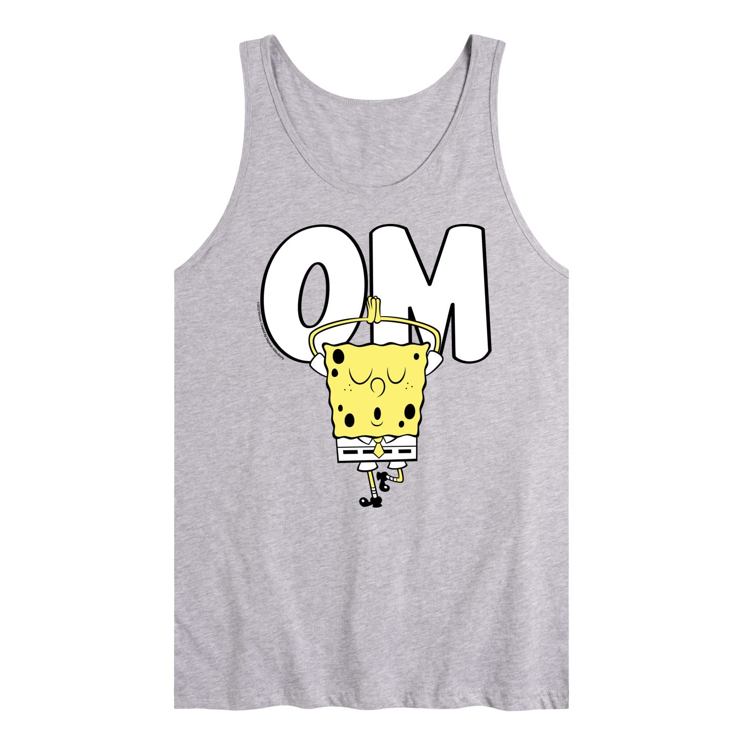 HYBRID APPAREL Spongebob Squarepants Yoga Pose Men's Jersey Tank Top - Lightweight Breathable Workout Shirt for Gym, Yoga & Casual Wear