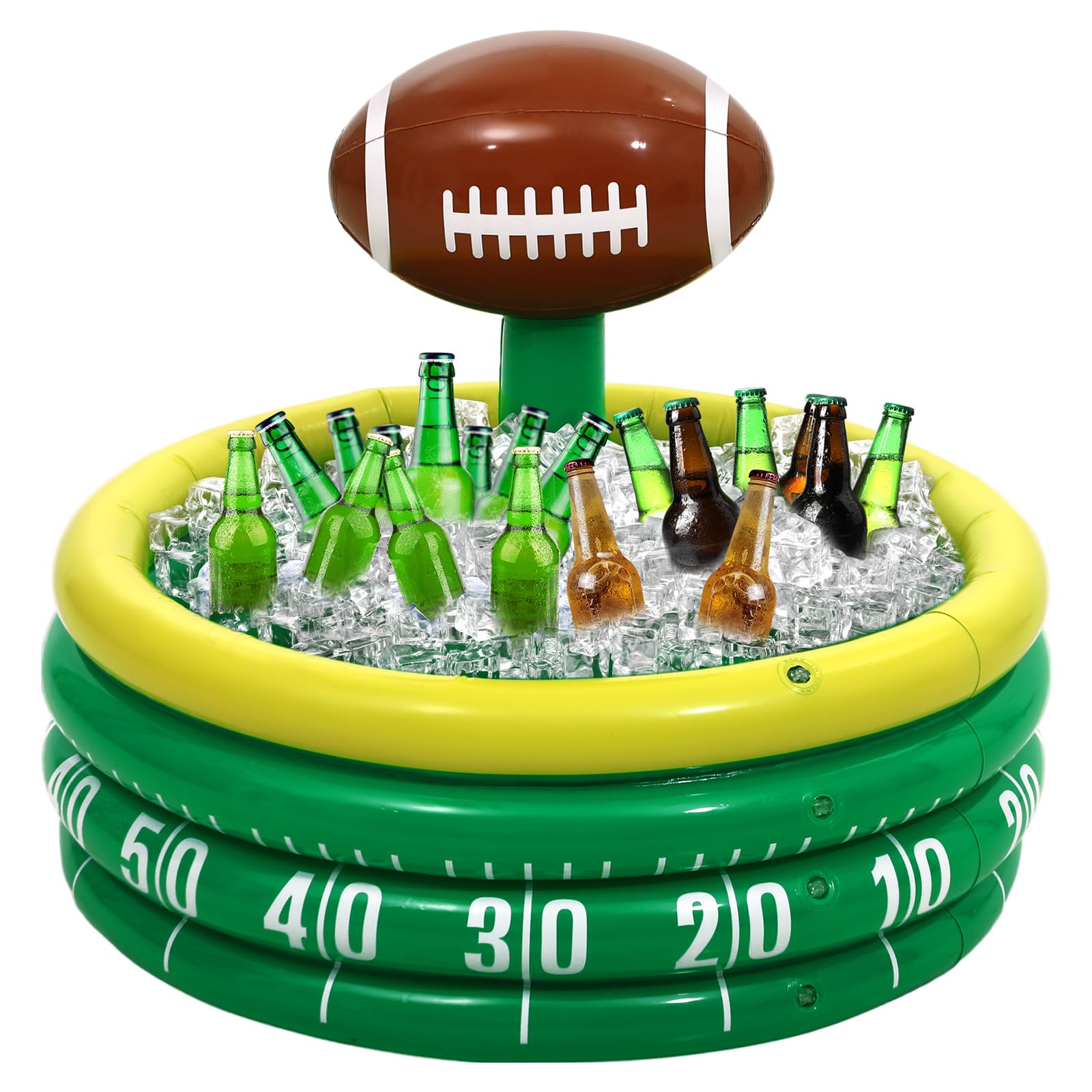 Bencailor Inflatable Cooler for Drinks - Portable Football, Rugby, Basketball, Baseball Party Supply - Perfect for Sports Field Events, Tailgating, and Outdoor Gatherings