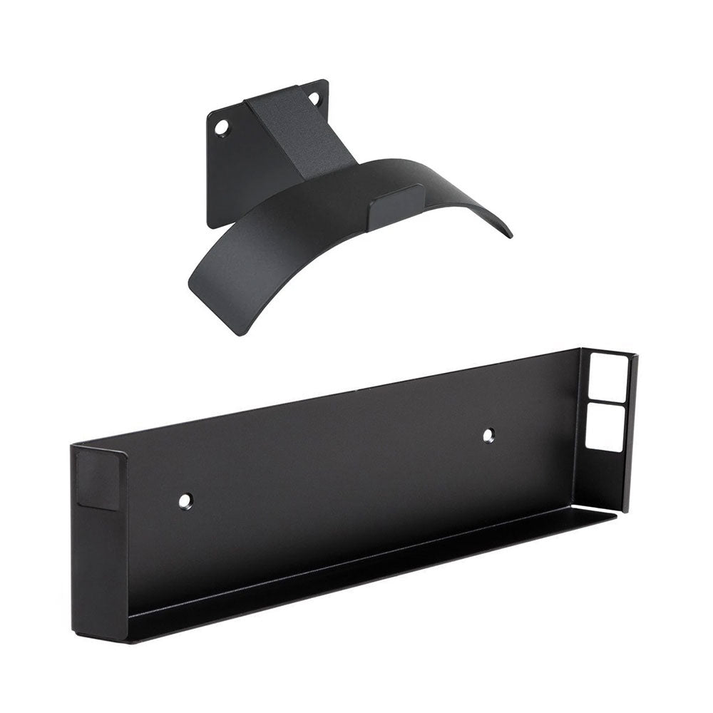 HIDEit PS4 Wall Mount Bracket - Black | Headset Bundle | Space-Saving Gaming Accessory for PlayStation 4 | Perfect for Small Rooms & Organized Gaming Setup