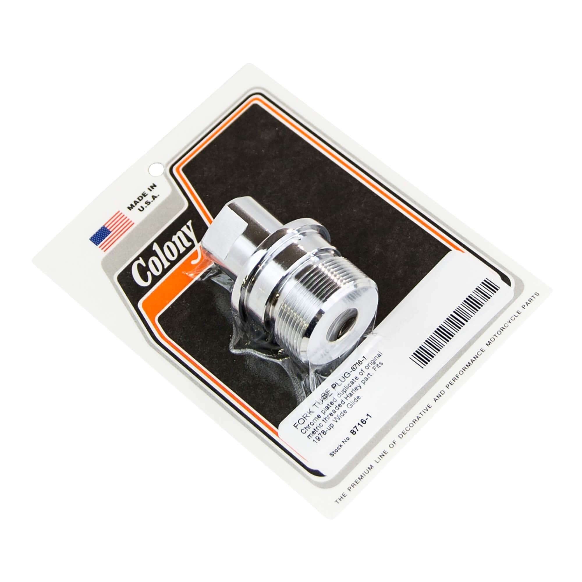 Harley Davidson Wide Glide Fork Tube Plug Chrome Plated - Compatible with 1978 & Up Models | Motorcycle Fork Seal Protector for Custom Bike Builds & Maintenance
