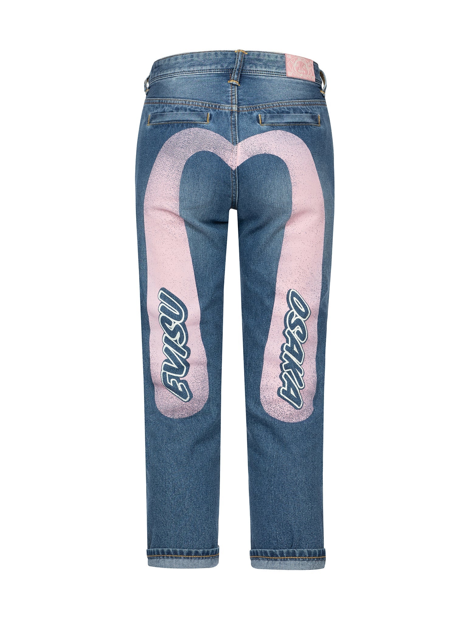 EVISU Osaka Daicock Print Relax Fit Jeans for Men - Vintage Japanese Denim Pants | Casual Wear & Street Style Fashion