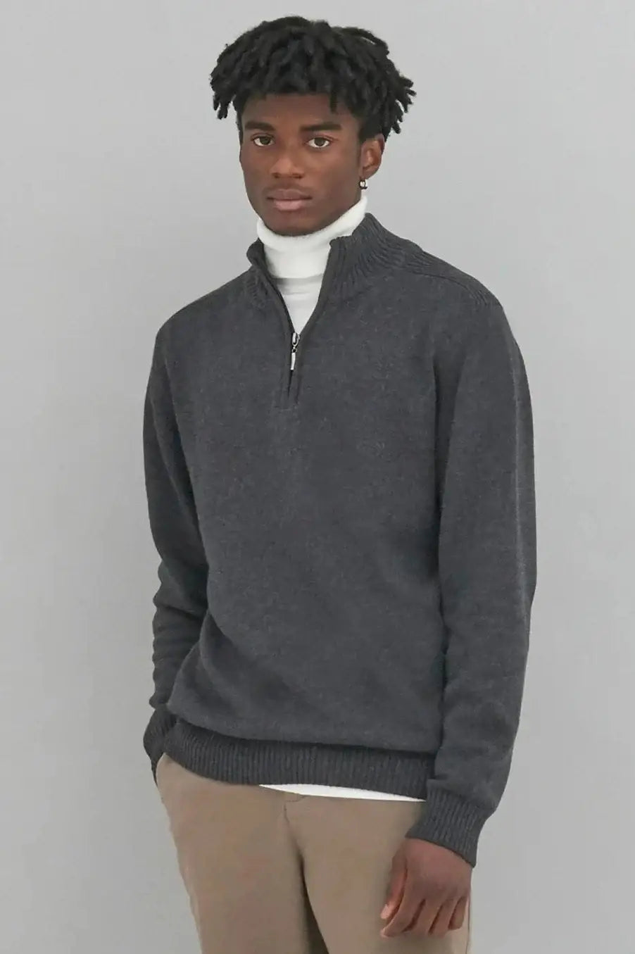 Ecologie Wakhan 1/4 Zip Knit Sweater for Men - Lightweight Quarter Zip Pullover for Outdoor Hiking & Casual Wear