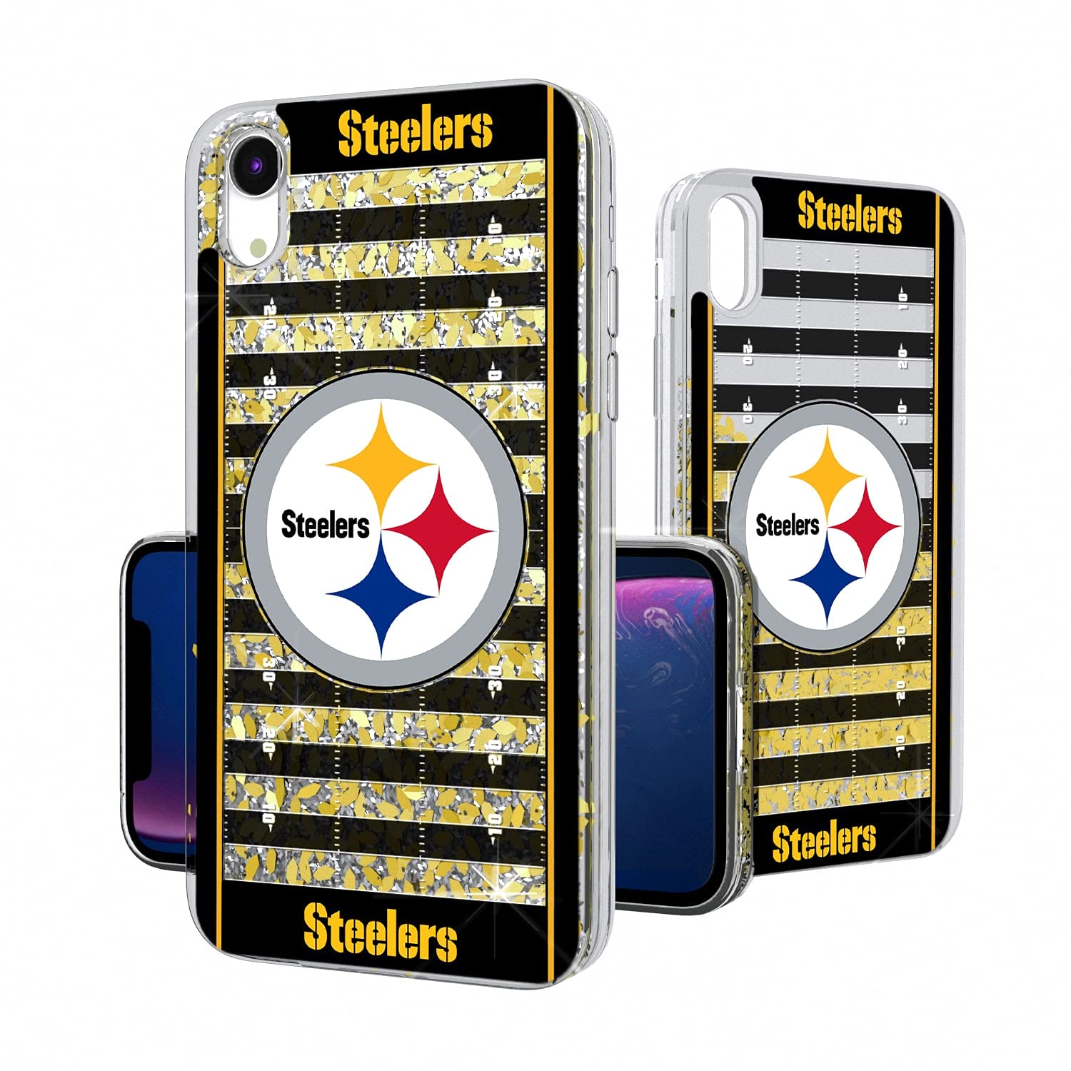 NFL iPhone Glitter Case with Field Design - Durable Protective Phone Cover for Football Fans - Perfect for Game Day, Tailgating & Showing Team Spirit
