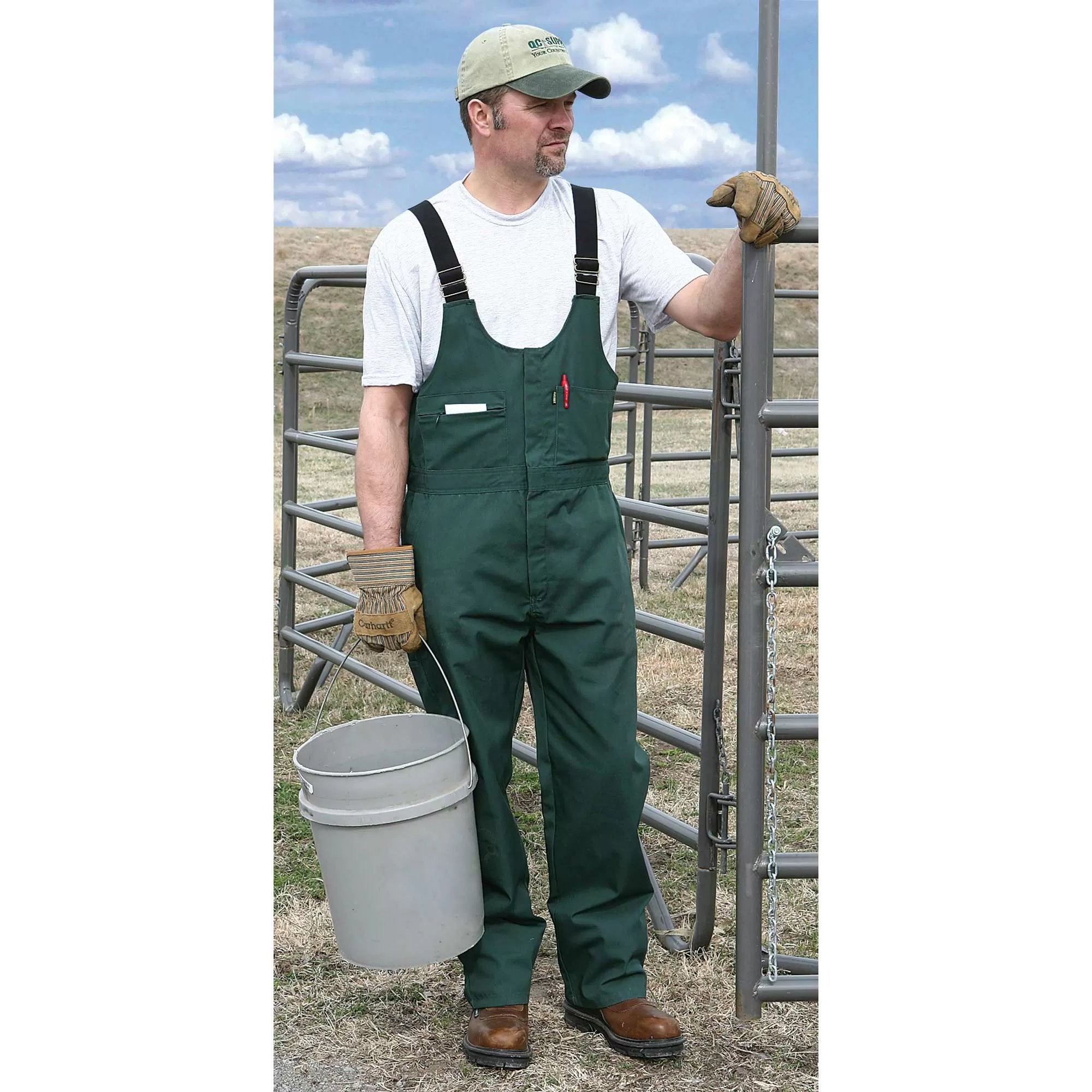 FIVE ROCK® Twill Unlined Bib Overalls - Durable Workwear for Men & Women - Perfect for Farming, Construction & Outdoor Activities