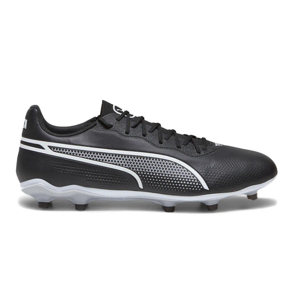 Puma King Pro FG/AG Soccer Cleats for Men - Black/White Football Shoes - Perfect for Artificial Grass & Firm Ground - Ideal for Training & Competitive Matches