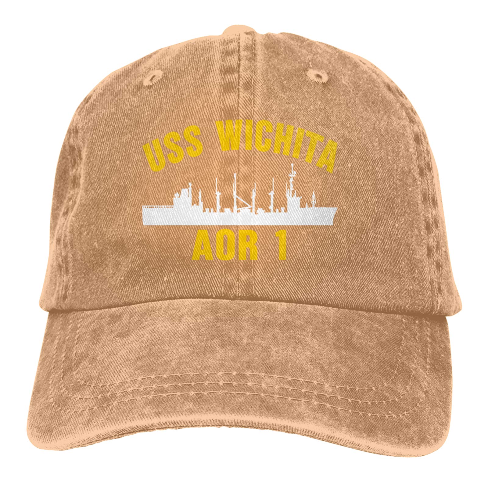 USS Wichita AOR1 Cowboy Hat | Denim Dad Jeans Hat | Baseball Cap | Plain Fit Hat for Men - Perfect for Western Rides, Casual Outings & Outdoor Adventures