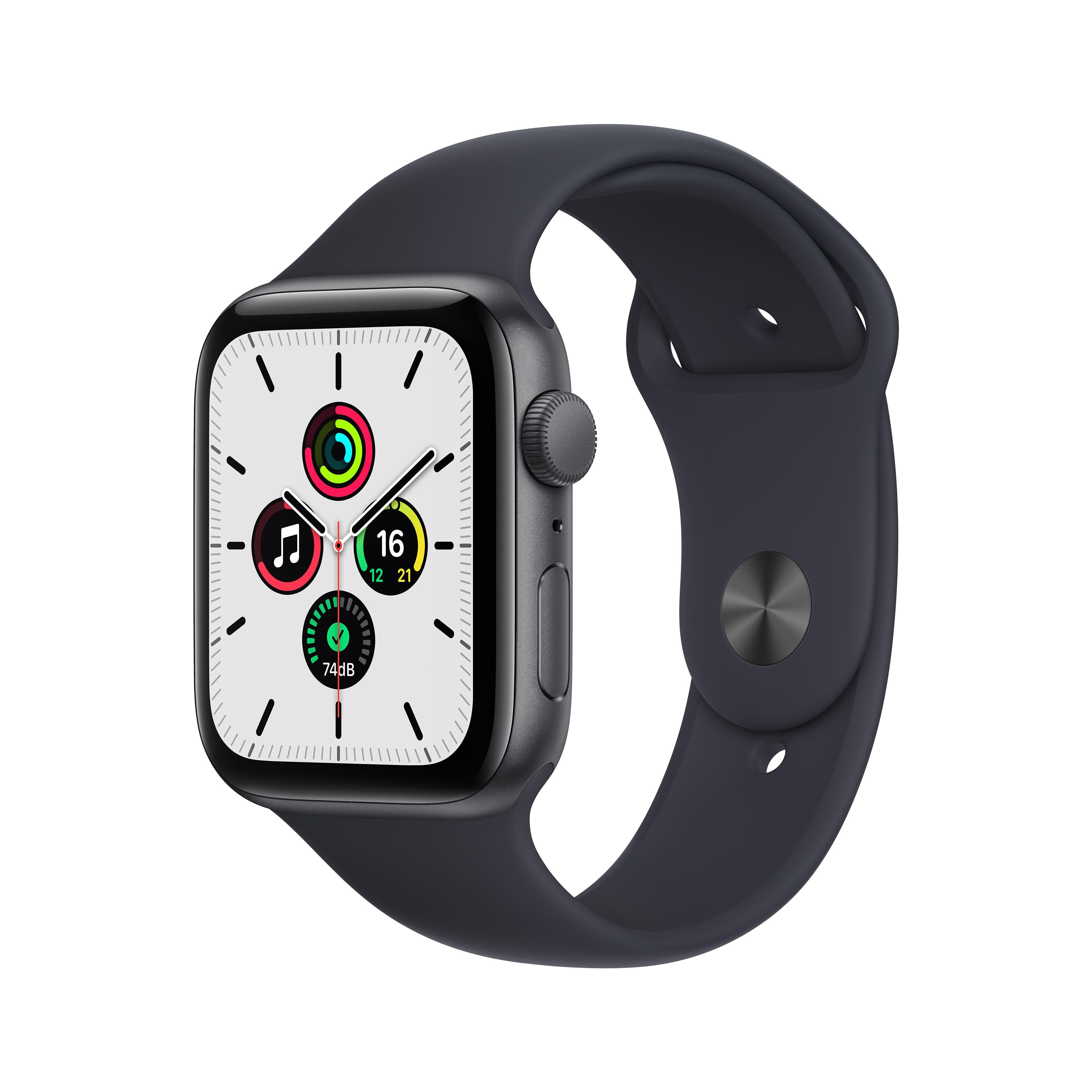 Apple Watch SE (44mm, GPS) - Space Gray Aluminum Case with Midnight Sport Band - Perfect for Fitness Tracking & Daily Wear