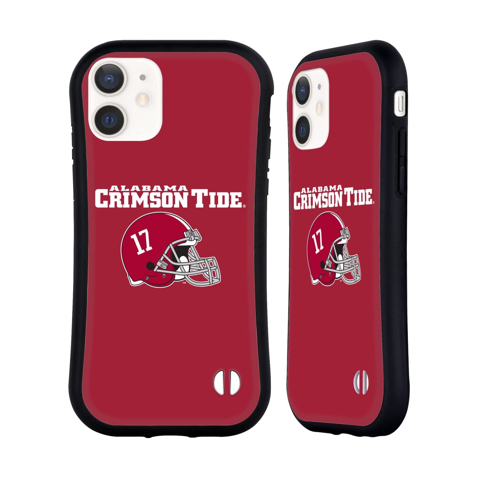 Officially Licensed University of Alabama UA Helmet iPhone 12 Mini Case - Durable Hybrid Protective Cover for Apple iPhone 12 Mini - Perfect for Game Days, School Pride & Everyday Use