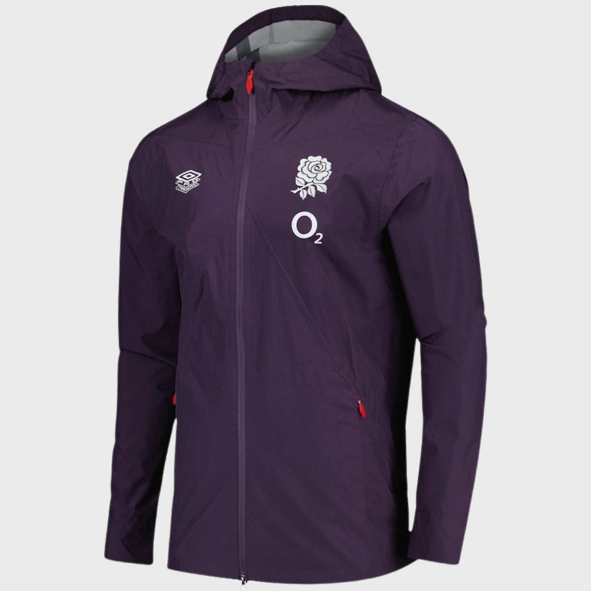 Umbro England Rugby Men's Waterproof Jacket - Windproof Raincoat with Hood - Nightshade Blue - Outdoor Sports & Casual Wear