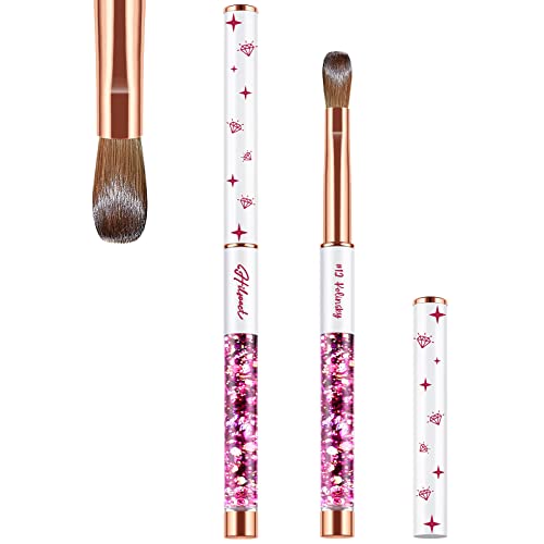 Premium Kolinsky Acrylic Nail Brush Set - Professional Size 12 Round Oval Nail Art Brush with Alloy Handle for Acrylic Application & Nail Extensions - Perfect for Salon Professionals & Home DIY Manicures