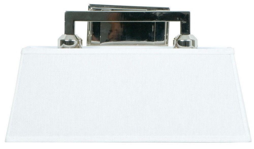 Craftmade Lighting 14117PLN2 Denton Collection 2-Light Bathroom Vanity Wall Sconce in Polished Nickel Finish - Perfect for Modern Bathroom and Powder Room Lighting