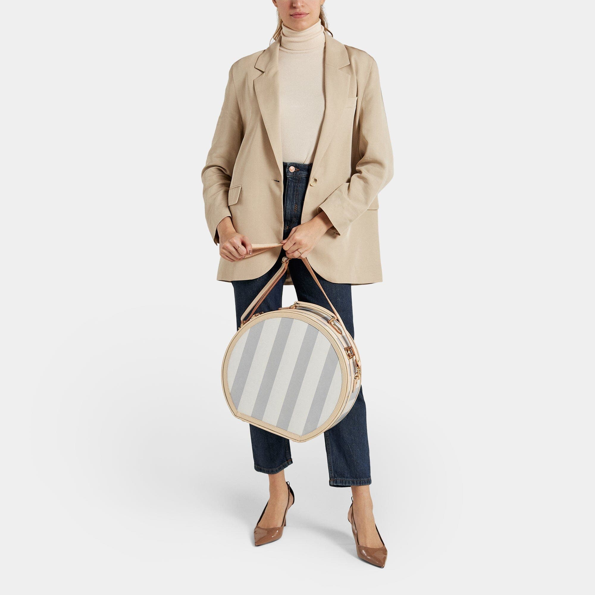 Premium Blue Hatbox Large - Stylish Storage for Hats, Scarves & Accessories | Perfect for Travel, Home & Office Organization