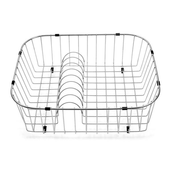 Hamat RIN 19176 Stainless Steel Rinsing Basket with Plate Rack - 9 x 16.25 x 6 Inches - Perfect for Commercial Kitchens, Restaurants & Dishwashing Stations