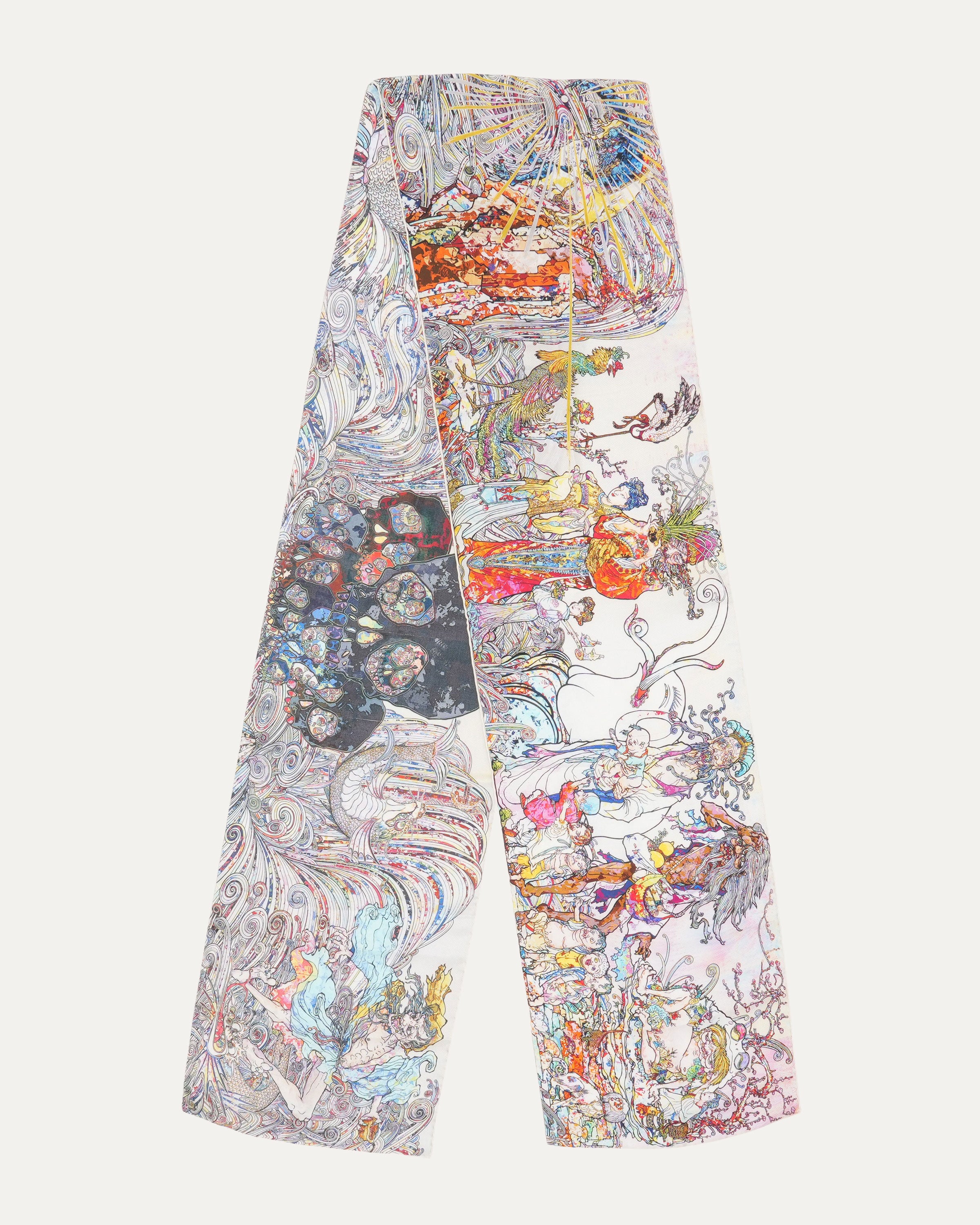 Rainbow Silk Scarf - Elegant & Lightweight Fashion Accessory for Women | Perfect for Parties, Weddings & Everyday Wear